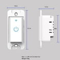 thumbnail image 3 of Smart WiFi Light Switch - 1 Gang Touch Wall Switch, Single Pole,Need Neutral Wire, Compatible with Alexa Google Assistant, 3 of 7