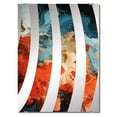 thumbnail image 2 of Designart "Liquid Ink Waves Blue and Orange Fusion IV" Abstract Painting Oversized Wall Mirror - Modern Abstract Entryway Big Wall Mirror - Multiple Color Options, 2 of 6