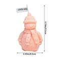 thumbnail image 3 of Neoyler Christmas Candles Christmas Decorations Snowman Scented Candle Gift Set Long Lasting Aroma for Home Decor 3.9 in Pink, 3 of 6