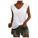 thumbnail image 1 of Camiseta básica de verano para mujer, holgada, con cuello en V y manga corta, sin mangas., 1 of 6