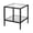 Black, variant on Evelyn&Zoe Hera 20" Wide Square Side Table with Mirror Shelf, Blackened Bronze