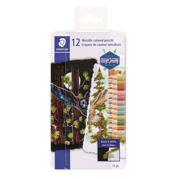 Staedtler Metallic Colouring Pencils, Set of 12 Assorted Colours