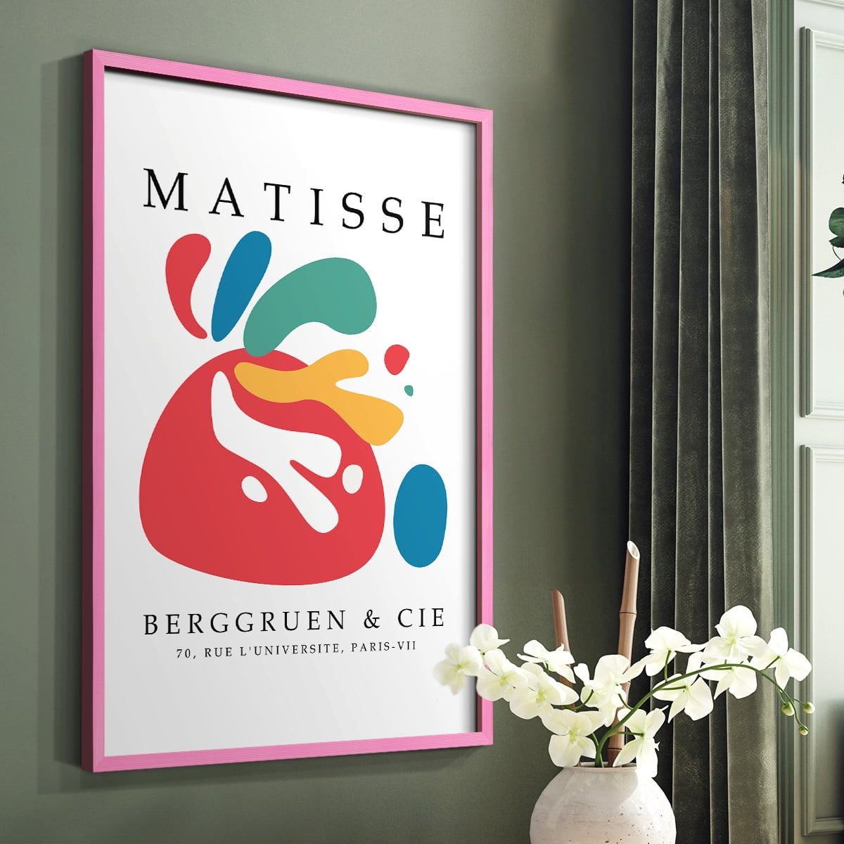 Matisse CCCXXXIX in Pink Solid Wood 8 x 10 Framed Print