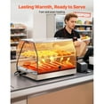 thumbnail image 2 of KFFKFF 2-Tier Commercial Food Warmer Display, 450W Food Display Warmer with Light, Detachable Shelves and Double-Sided Door Design, 85℉~185℉ Air Heating, 48L, 2 of 9