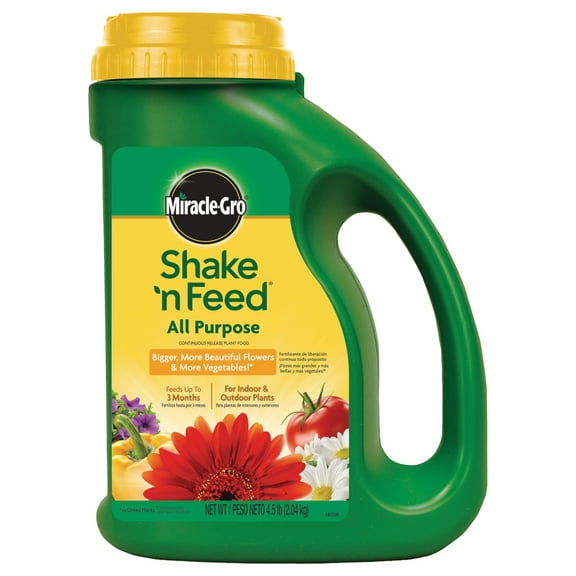 Miracle-Gro Shake 'N Feed All Purpose Plant Food, 4.5 lb., Feeds up to 3 Months