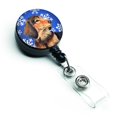 thumbnail image 1 of Dachshund Winter Snowflakes Holiday Retractable Badge Reel, 1 of 1