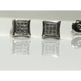 thumbnail image 3 of Diastar Jewels Round Cut Cubic Zirconia 14K White Gold Finish Siver Men's & Women's Earrings, 3 of 3