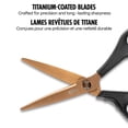 thumbnail image 2 of Hilroy Titanium 8.3-Inch Scissors, Multipurpose Scissors, Black Comfort Handles, Bronze Blades, 2 of 6