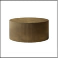 thumbnail image 6 of 35.83" Minimalist Wave Stripe Coffee Table, Modern Round Coffee Table, Drum Circle Coffee Table for Living Room, Bedroom , Antique Brass, Antique Gold,Copper Gold, 6 of 9