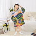 thumbnail image 6 of FORMRS Wearable Blanket Hoodie with Sleeves for Kids Cozy Flannel Sweatshirt, Art Path, 6 of 7