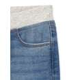 thumbnail image 3 of Wonder Nation Girls Knit Waistband Denim Shorts, Sizes 4-18 & Plus, 3 of 3