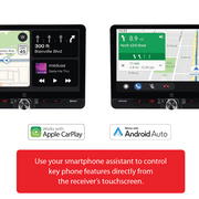 Dual Electronics 10.1 Touchscreen Car Stereo Receiver with Wireless Apple CarPlay & Android Auto – Includes Single & Double DIN Adapters, Bluetooth, USB – DMCPA10W (New)