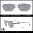thumbnail image 4 of Rimless Rounded Rectangle Hustler Fashion Metal Frame Sunglasses Silver - Purple Orange, 4 of 7