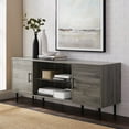 thumbnail image 3 of Walker Edison Mid Century 2-Door TV Stand for TVs Up to 68", Slate Grey, 3 of 19