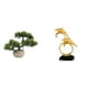 thumbnail image 1 of Árbol bonsái artificial,Bonsái artificial para decoración de escritorio o interior,Bonsái artificial,planta falsa en maceta.,Figura de delfín,Colección de adornos de escritorio con, 1 of 8