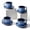 Light Blue, variant on Stoneware Coffee Cups with Saucers, 6 Oz Cappuccino Cups Set of 4,Brown Green