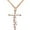 Rose Gold, variant on Stainless Steel Christian Cross Faith Word Church Prayer Religious Pendatn Necklace