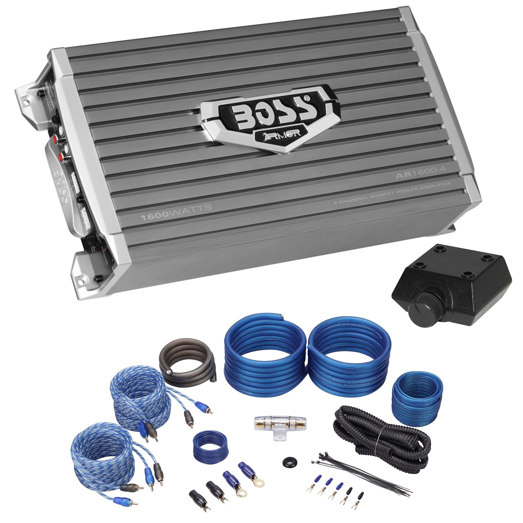 Boss Audio Ar16004 1600 Watt 4 Channel Car Audio Amplifieramp Kit