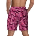 thumbnail image 4 of Fotbe Pink Butterfly Men’s Swim Trunks Quick Dry Swim Shorts Board Shorts with Mesh Lining-3X-Large, 4 of 9