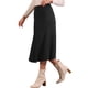 thumbnail image 4 of Falda Midi de Punto Herringbone de Cintura Alta para Mujeres INSPIRE CHIC L Negra, 4 of 5