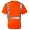 Medium Orange ANSI 107 Class II Short Sleeve Shirt Wicking Bird's Eye, Each
