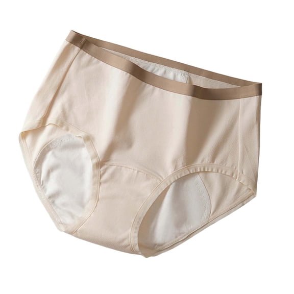 hoksml Women's Solid Color 100% Cotton Underwear Soft Comfortable High Waist Everyday Panties