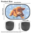 thumbnail image 7 of Yuyamidu Butterfly Car Window Shades Highland Cow Back Window Sun Shades for SUV, Trucks, Sedans Blue Car Side Window Shade 2 Pcs Sun Shade Blocker UV Rays Protection, 7 of 7