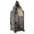 thumbnail image 6 of Zingz & Thingz Black Metal Moroccan Style Hanging Temple Tower Candle Lantern 13" Tall, 6 of 6