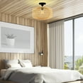 thumbnail image 3 of Landia Home Decorative Bamboo Semi Flush Mount Light, 3 of 4