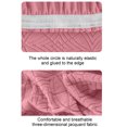 thumbnail image 4 of Cubierta de orillo de silla de felpa rosa, cubiertas para taburetes redondos con bandas elásticas, cubierta de asiento resistente y antideslizante, 4 of 6