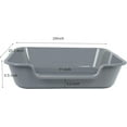 thumbnail image 5 of 1 Pack of Extra Large Cat Litter Box (ABS Material), Low Entry Senior Litter Pen for Geriatric Kitty Big Cats, Jumbo Pet Safe Litter Boxes Tray for Indoor Pets Potty (Gray, 24" L x 20" W), 5 of 7