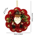 thumbnail image 3 of Diceymbol Christmas Wall Hanging, Santa Snowman Wreath Decor, 17.7x13.7 Inch Polyester, 3 of 8