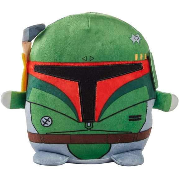 Star Wars Cuutopia 5-inch Boba Fett Plush, Soft Rounded Pillow Doll, Collectible Gift for Kids & Fans Ages 3 Years Old & Up
