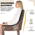 thumbnail image 4 of Dining Chairs Set of 2, LEGAHOME Leopard Fabric Upholstered Dining Chairs, Mid-century Kitchen Chairs with High Back, Bronze Nail Head, Solid Wood Legs, Leopard, 2 Pcs, 4 of 8