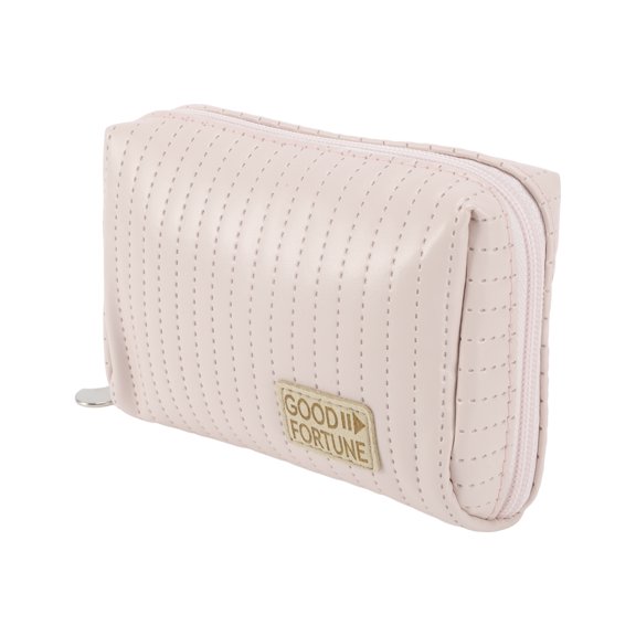 1 Pc Women Durable Handheld Travel Makeup Bag for Vacation Business Travel Pink PU