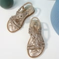 thumbnail image 4 of TOWED22 Girls Sandals Summer Dress Shoes Lightweight Open Toe Beach Holiday（Gold,13）, 4 of 8