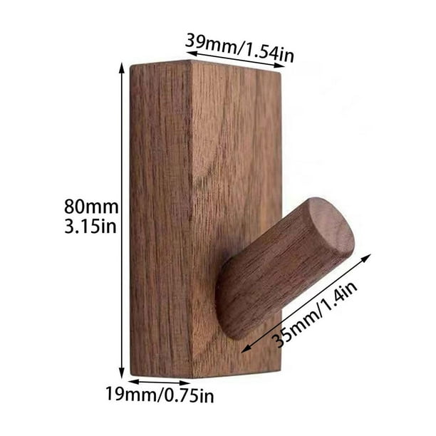 Ganchos adhesivos para ropa de Madera Bling Bling Gancho de pared de Madera Color Amarillo, Marrón