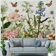 thumbnail image 4 of Shiartex  Floral Plant Tapestry Colorful Herb Tapestries Wild Flower Plants Tapestry Nature Scenery Butterfly Tapestries for Room 50x40inch, 4 of 6