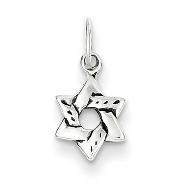 Sterling Silver Small Star of David Charm - Walmart.com