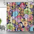 thumbnail image 2 of Aimego Boho Floral Shower Curtains - Spring Bohemian Colorful Bright Blossom Flowers Bath Shower Curtain Set with 12 Hooks for Adults Kids Bathroom Decor Accessories, 72"x72", 2 of 6