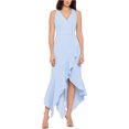 thumbnail image 1 of XSCAPE Vestido de mujer con dobladillo de pañuelo, azul, 12, 1 of 1