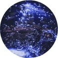 thumbnail image 1 of Ahgly Company Indoor Round Patterned Night Blue Area Rugs, 5' Round, 1 of 6