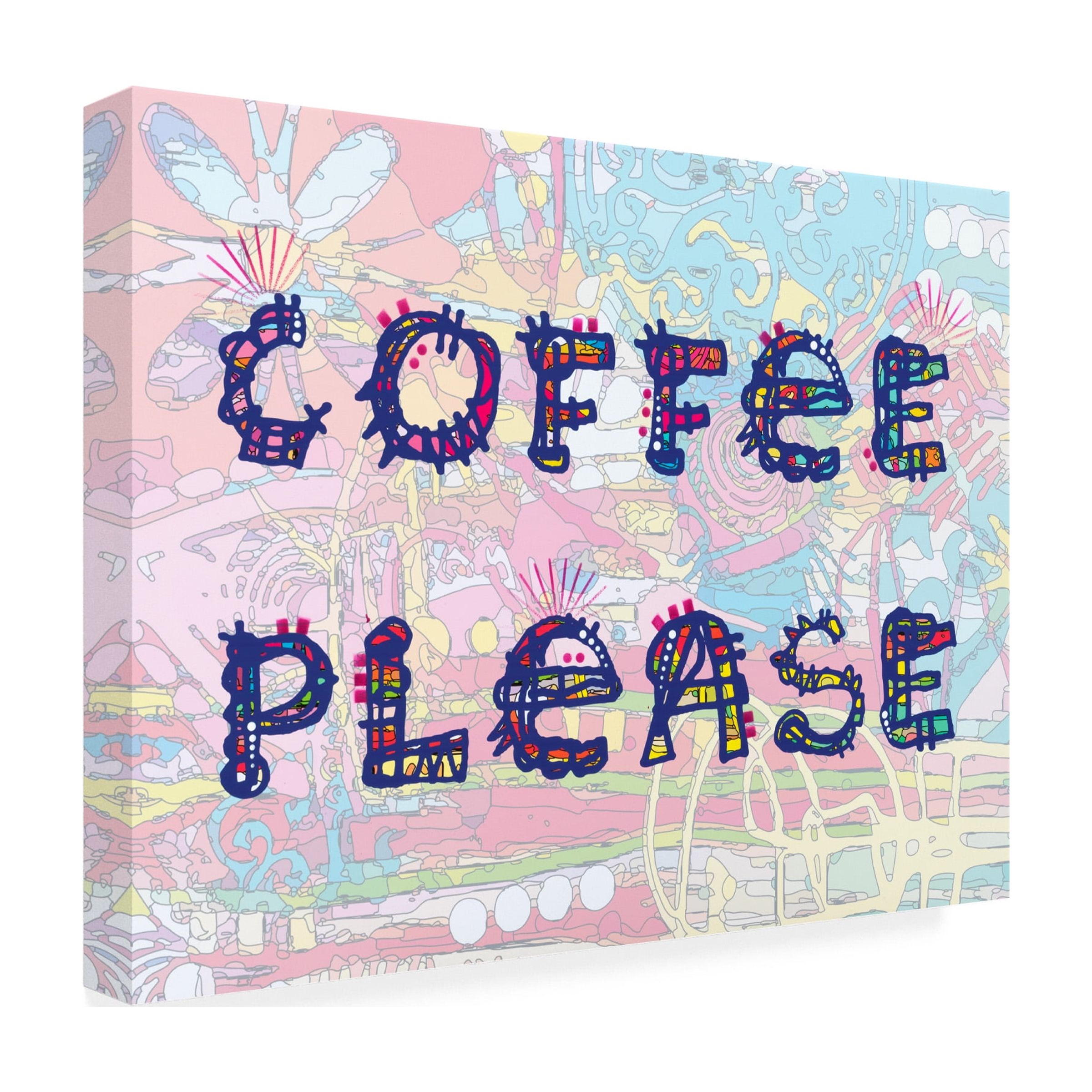 Canvas Wall Art - Dean Russo 'Coffee Please' Wall Art for Living Room, Bedroom, or Office Décor by Trademark Fine Art - 32 x 24 Inches