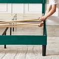 thumbnail image 5 of Taomika, Queen Size Tufted Nailhead Upholstered Platform Bed Frame with Adjustable Headboard-Dark Green, 5 of 8
