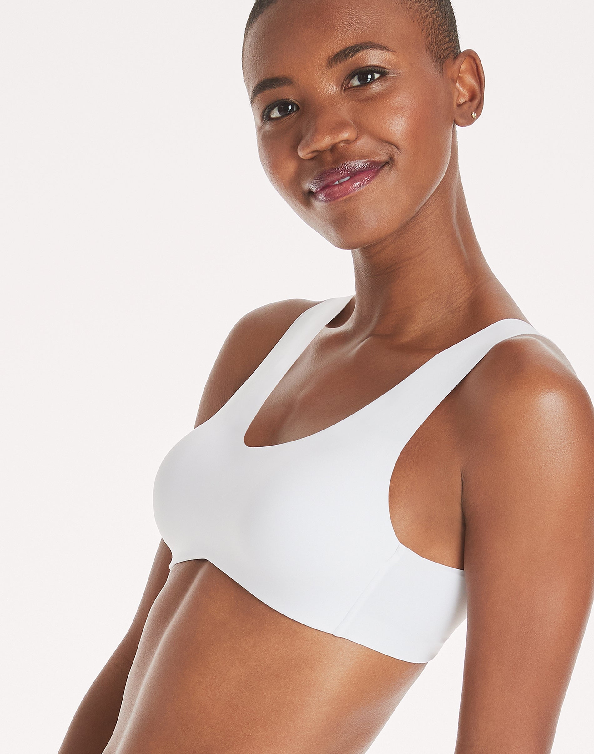Hanes Ultimate Ultra Light Comfort Wireless Bralette With Cool Comfort  Dhhu39 In Milky Way Blue