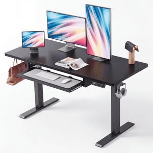 CHITOOMA 48" Electric Standing Desk with Keyboard Tray