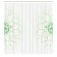 thumbnail image 2 of Ambesonne Dahlia Flower Shower Curtain, Sunflower Like Petals, 69"Wx70"L, Lime Green, 2 of 4