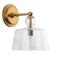 thumbnail image 4 of Eden Home 12" Transitional Metal Wall Sconce in Brass and Clear, 4 of 6