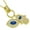 Yellow, variant on 925 Sterling Silver Womens Evil Eye Hamsa Blue White CZ Pendant Necklace