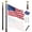 Black, Flagpole, variant on Yescom EZ GO 30Ft Commercial Telescoping Flag Pole Kit Portable Display Sign Banner Pole for Outside Hotel Business Events Advertising Flag Black